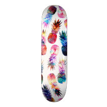 watercolor and nebula pineapples illustration skateboard deck watercolor and nebula pineapples illustration skateboard deck