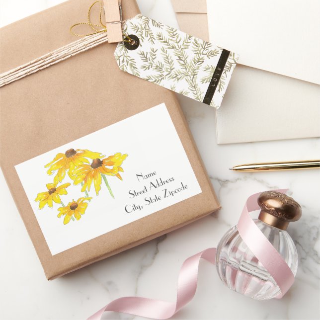 'Watercolor and Pen Black Eyed Susan' Labels (Gifting)
