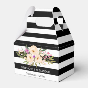 Watercolor Anemone Blooms Personalized Favor Box
