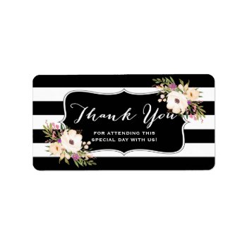 Watercolor Anemone Blooms Thank You Labels by SpecialOccasionCards at Zazzle