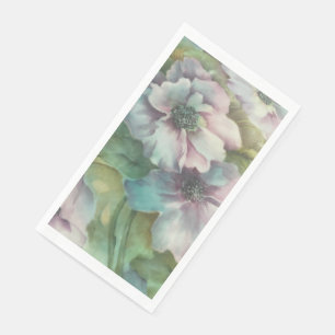 Watercolor Anemone Floral  • Elegant Table Decor Paper Guest Towels