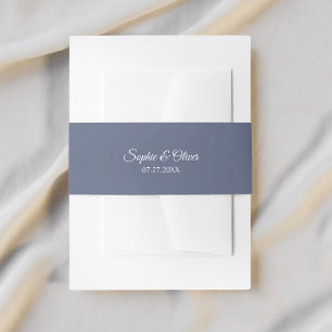 Watercolor Anemone Flower Wedding Invitation Belly Band