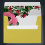 Watercolor Anemone Yellow Wedding Envelope<br><div class="desc">Yellow envelope.  Back flap features names and address in white.  Inside features watercolor anemone art.</div>