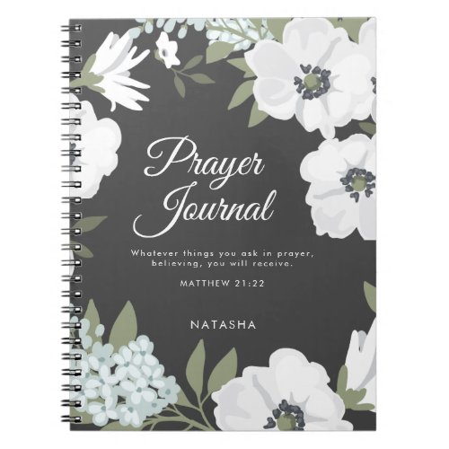 Watercolor Anemones Scripture Prayer Journal