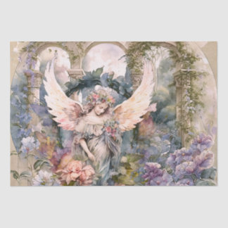 Watercolor Angel In Garden Tissue Paper