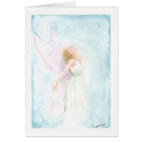 Watercolor Angel or Fairy Blank Inside