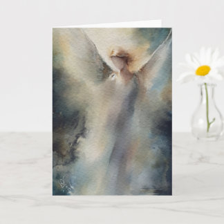 Watercolor Angel Postcard: Scripture-Inspired Bles Card