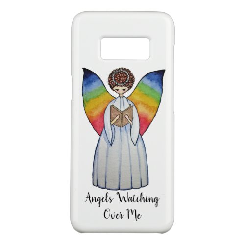 Watercolor Angel With Rainbow Wings Reading A Book Case_Mate Samsung Galaxy S8 Case