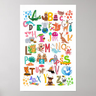 Animal Alphabet Poster  Studio Selection Poster