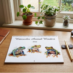 Watercolor Animal Wonders, custom Calendar