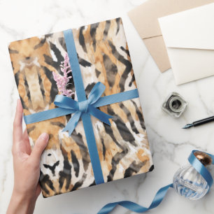 Watercolor Animals skin print Safari themed Wrapping Paper