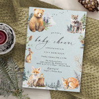 Watercolor Animals | Woodland Winter Baby Shower