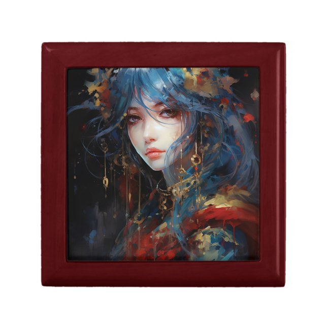 Watercolor Anime Keepsake Box (Front)