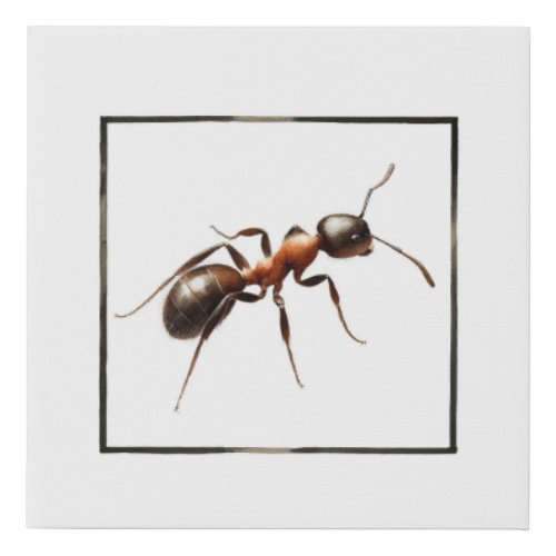 Watercolor Ant AREF292 _ Watercolor Faux Canvas Print