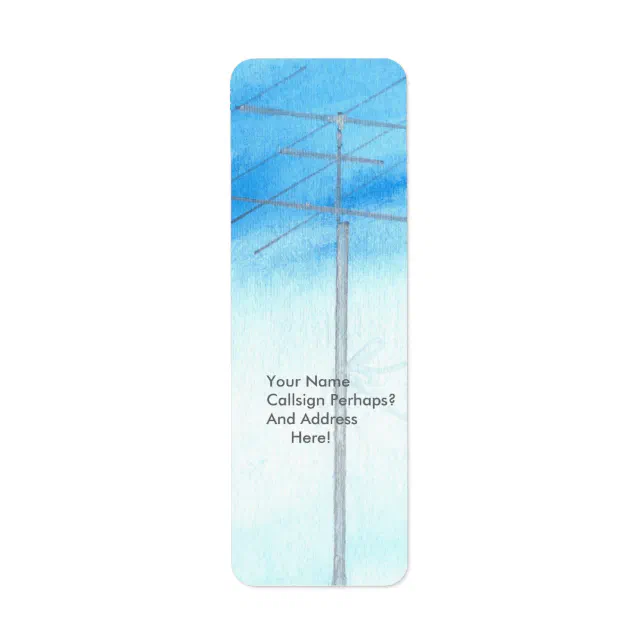 Watercolor Antenna Vertical Address Labels | Zazzle