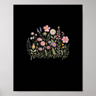Watercolor Anti Trump Floral Democrat President Li Poster