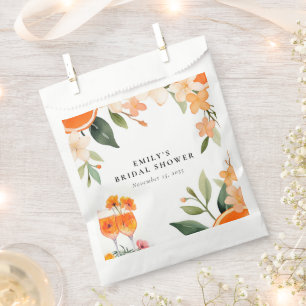 Watercolor Aperol Spritz Bridal Shower Favor Bag