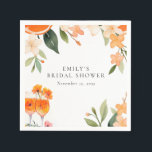 Watercolor Aperol Spritz Bridal Shower Napkins<br><div class="desc">Watercolor Aperol Spritz Bridal Shower Napkins</div>