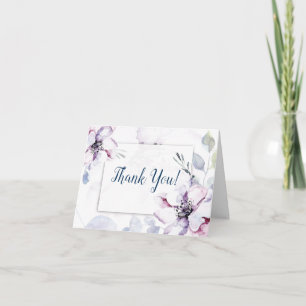 Watercolor Apple Blossom Thank You Card