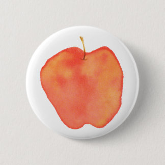 Watercolor Apple Button