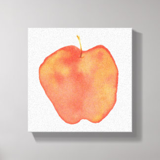 Watercolor Apple Canvas Print
