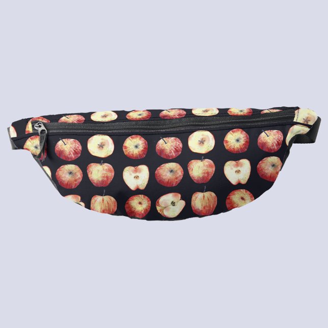 Watercolor Apple Fanny Pack (Watercolor apple fruit pattern fanny pack)