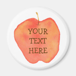 Watercolor Apple Magnet