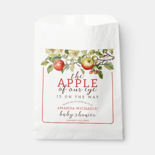 Watercolor Apple of Our Eye Fall Baby Shower Favor Bag
