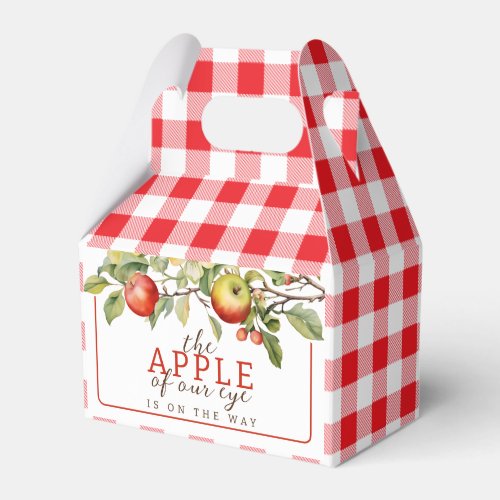 Watercolor Apple of Our Eye Fall Baby Shower Favor Boxes