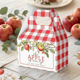 Watercolor Apple of Our Eye Fall Baby Shower Favor Boxes