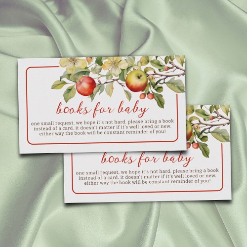 Watercolor Apple of Our Eye Fall Books for Baby  Enclosure Card