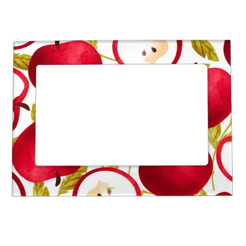 Watercolor Apple Pattern Magnetic Frame