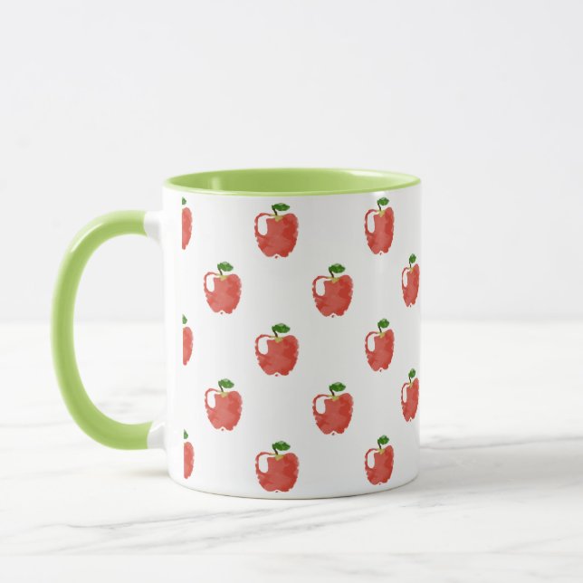 Watercolor Apple Pattern Mug (Left)