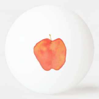 Watercolor Apple Ping-Pong Ball