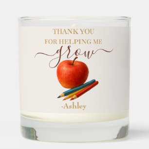 Watercolor Apple Teacher – Thank You Gift Scented Candle
