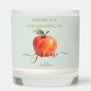 Watercolor Apple Teacher – Thank You Gift Scented Candle