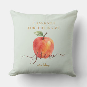 Watercolor Apple Teacher – Thank You Gift Throw Pillow
