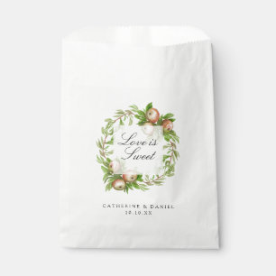watercolor apple wreath wedding favor bag