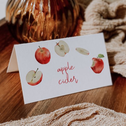 Watercolor Apples Food Label Place Card