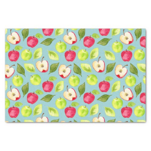 Watercolor Apples Fruit Pattern Tissue Paper