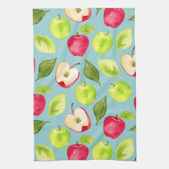 Watercolor Apples Pattern