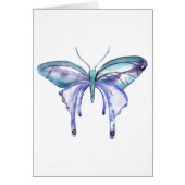 watercolor aqua blue purple butterfly (Front)