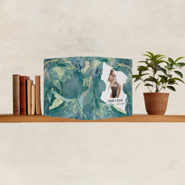 Watercolor Aqua Photo Album 3 Ring Binder (Creator Uploaded)
