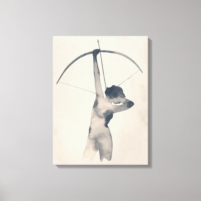 Watercolor Archeress Canvas Print (Front)