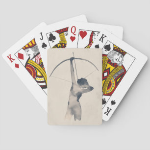 Watercolor Archeress Poker Cards