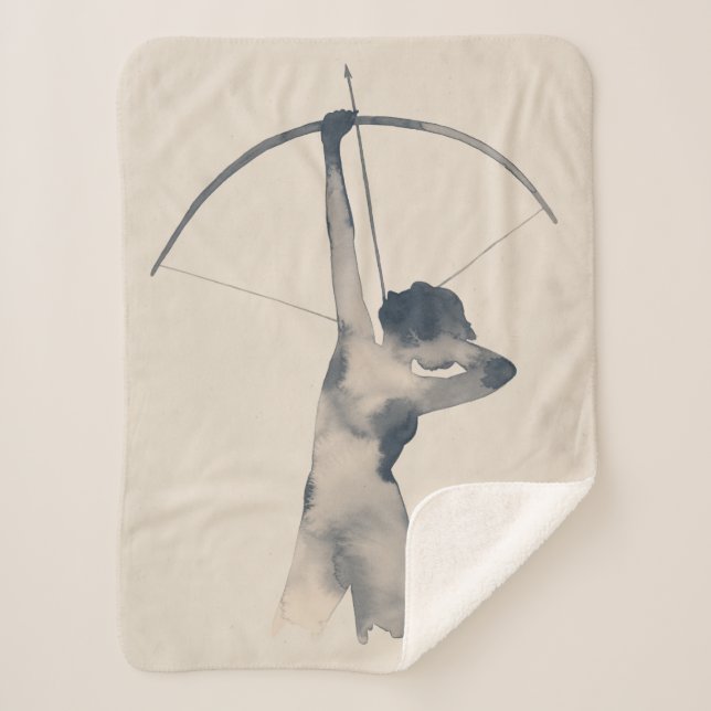 Watercolor Archeress Sherpa Blanket (Front)