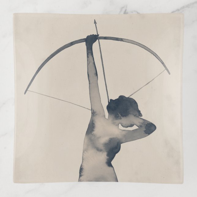 Watercolor Archeress Trinket Tray (Front)