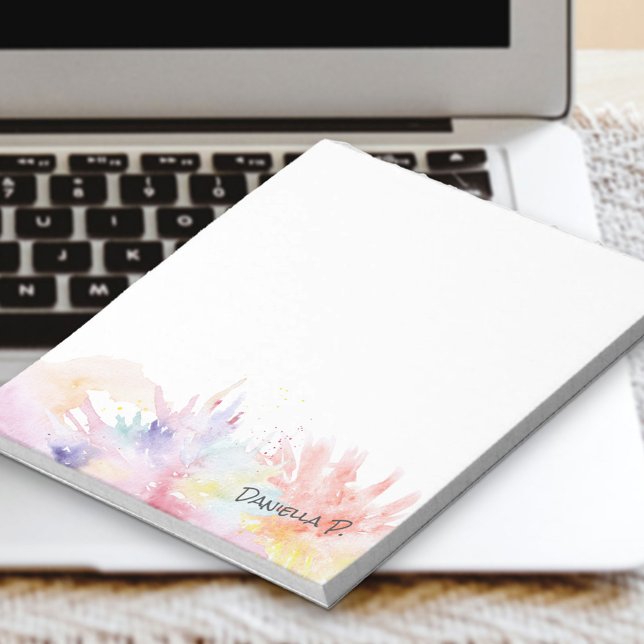Watercolor Art Attack with Custom Signature Notepad (Creator Uploaded)