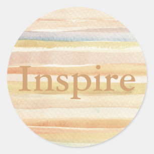 Watercolor art background, texture classic round sticker