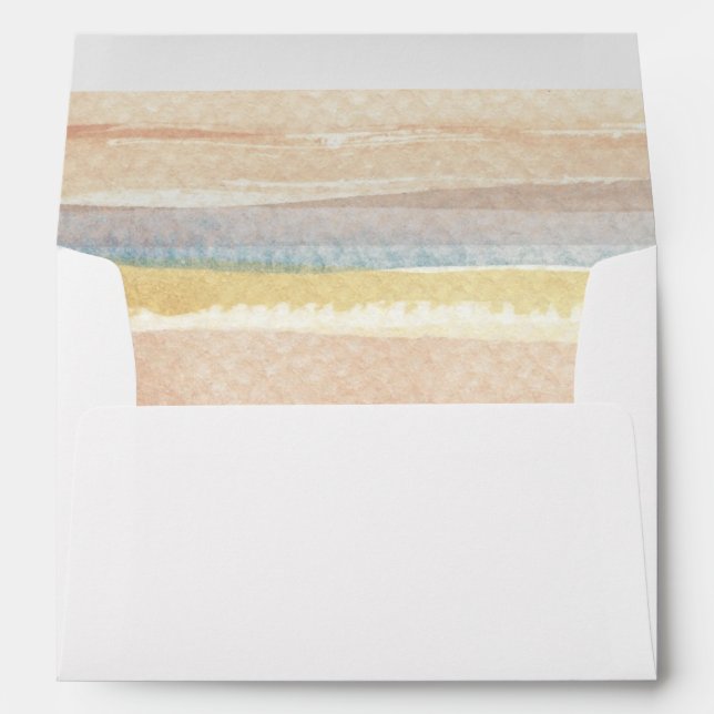Watercolor art background, texture envelope (Back (Bottom))